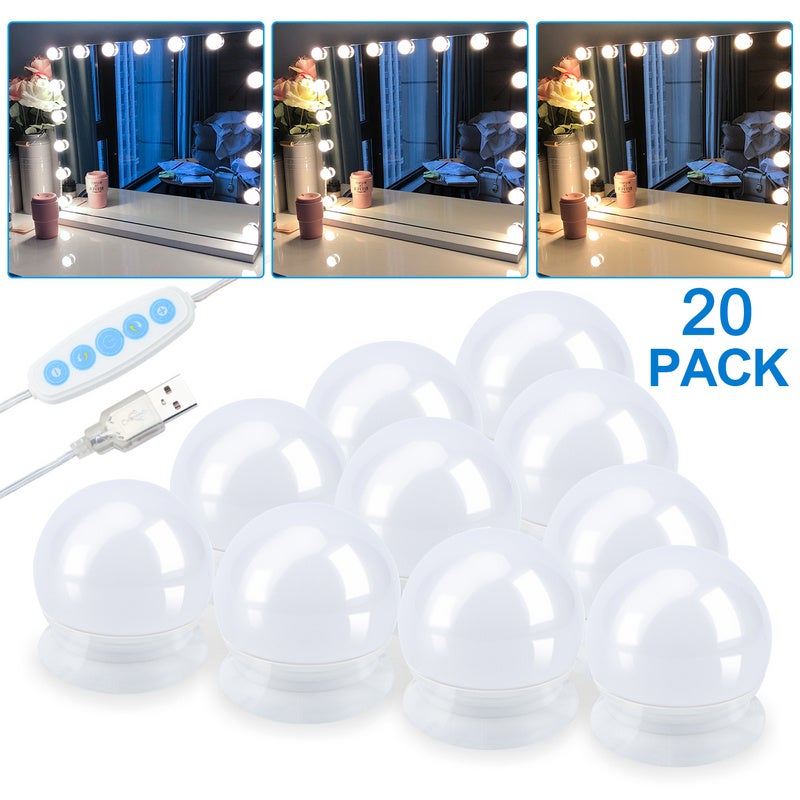 Led Lampe LED Pour Miroir De Maquillage ,USB, Variateur De Lumière, 3  Couleurs - Prix pas cher