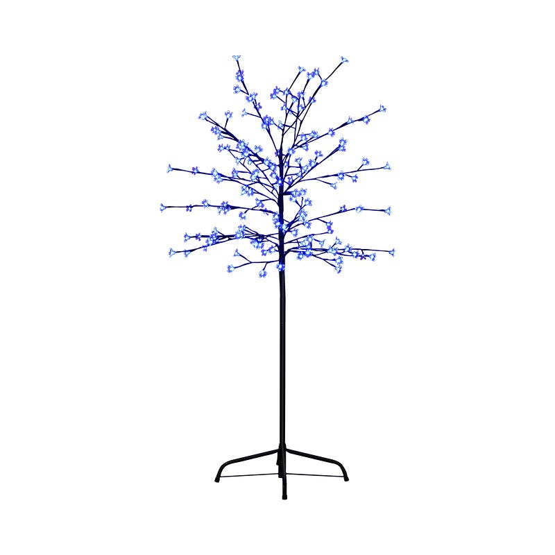 Arbre lumineux LED Cerisier en fleurs Décoration de Noël Arbre lumineux  pour extérieur intérieur Pied métallique stable IP44 150cm blanc chaud 160  LED