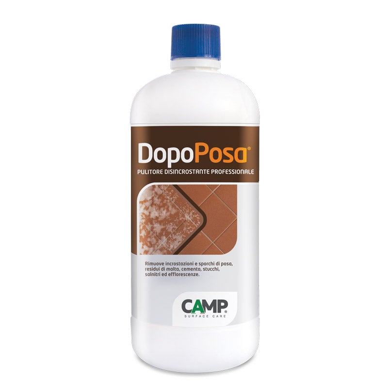 Camp DOPOPOSA, Pulitore disincrostante per lavaggio dopo-posa, Per cotto,  gres porcellanato, ceramiche e pietre resistenti agli acidi