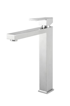 Miscelatore Lavabo Basso Moderno, 24 Cm, Con Tappo Click-clack, colore:  Chrome