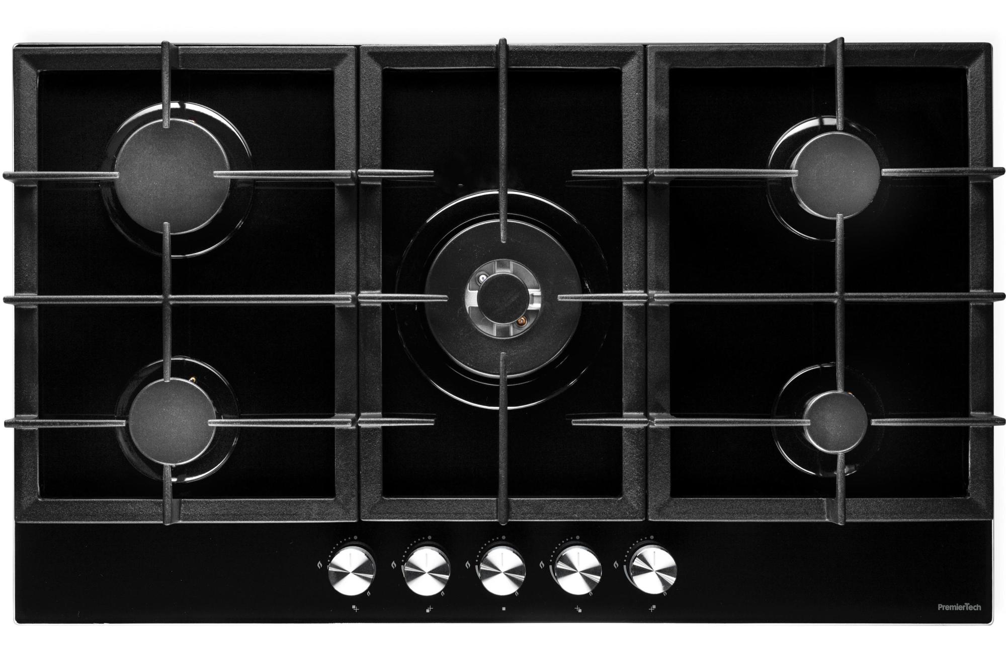 Piano Cottura Gas 5 Fuochi PremierTech - 75 Cm Inox, Bruciatore Wok E Griglie Ghisa, Pronto Per Metano E GPL - Foto 12