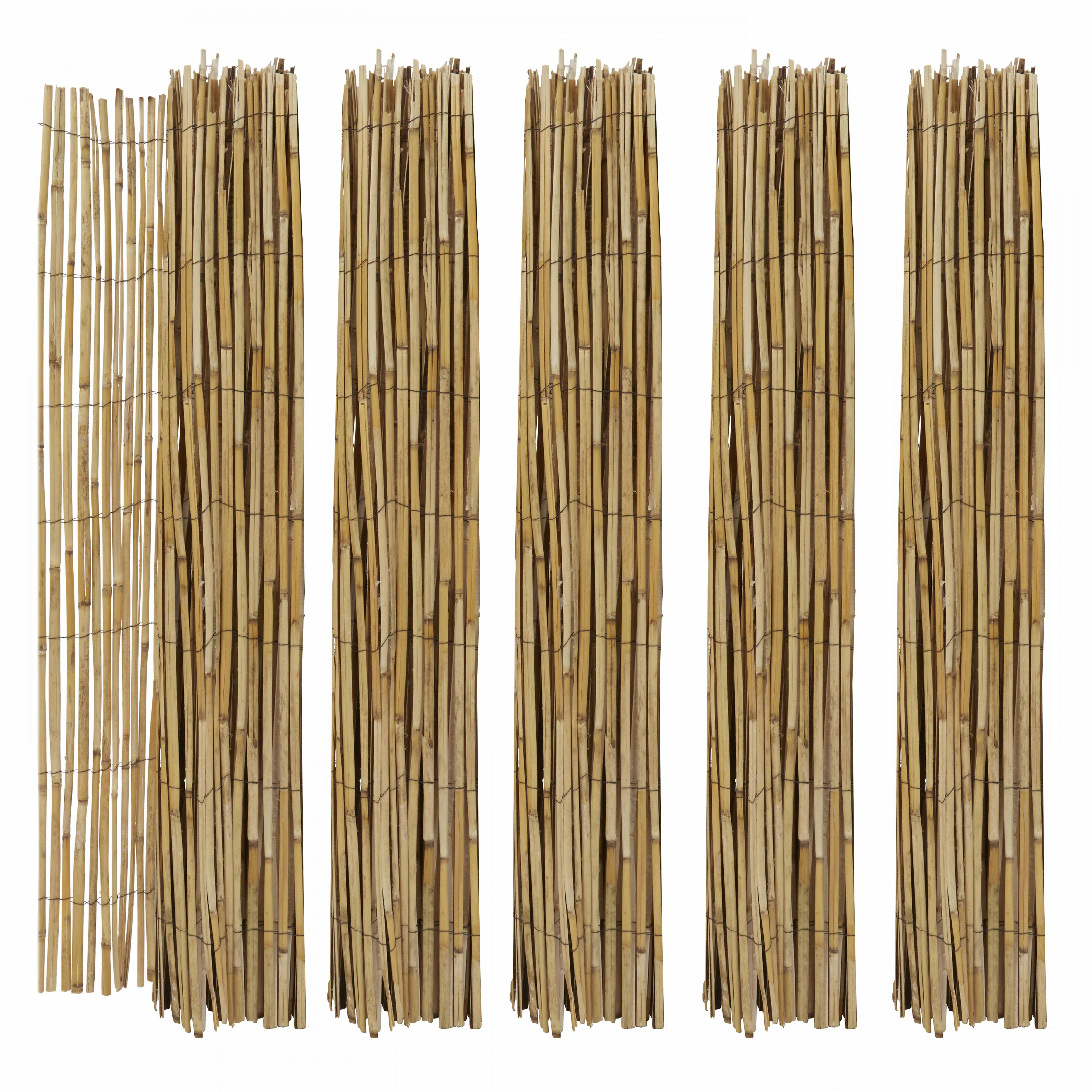 Brunnen und Mehr Brise-vue en bambou fendu 4 x 1,2 m 