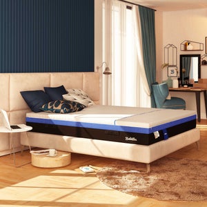 Baldiflex Materasso Singolo 3000 Molle Insacchettate e Memory Foam Hybrid  Super Bros, Misura 90x200 cm H 25 cm