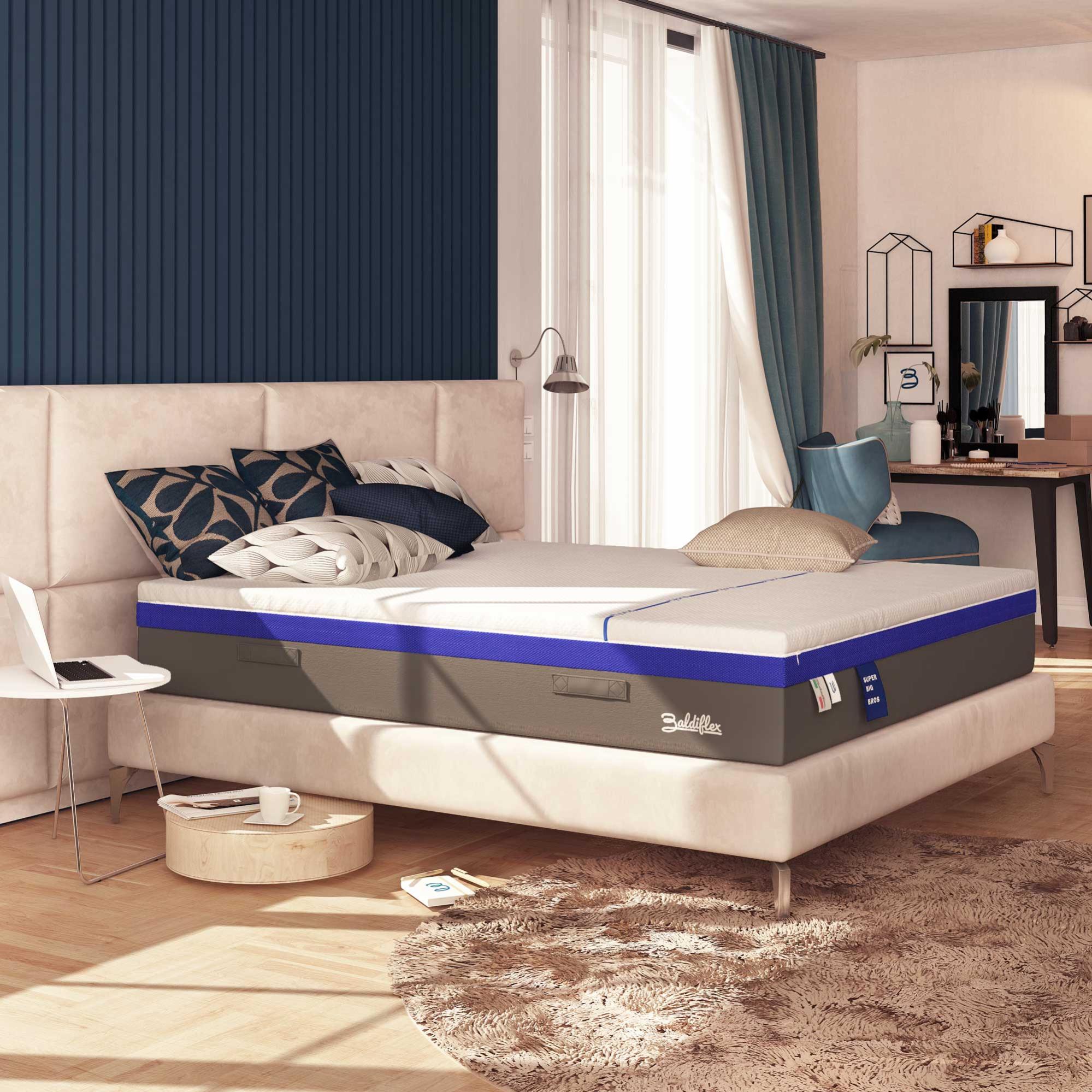 Baldiflex Paar Memory Foam Kussens, Zilver Veilig