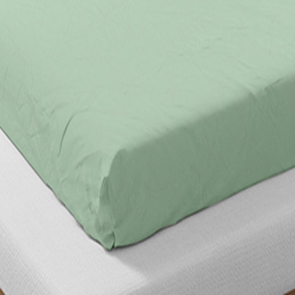 Juego de 2 sábanas ajustables de algodón ecológico Beige - 160x200