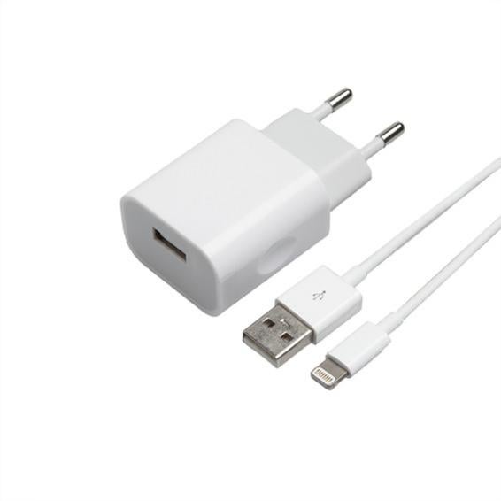 THOMSON Pack De 2 Chargeurs Micro USB/USB/Lightning Blanc