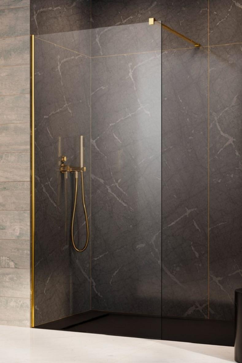 Paroi de douche doré Largeur 150 cm MODO NEW GOLD II Leroy Merlin