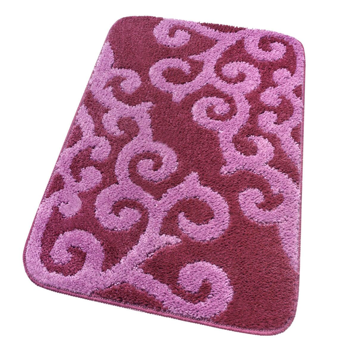 LUMI Tappeto Da Bagno Ciniglia 61x91,4 Cm – Extra Morbido, Assorbente, Antiscivolo Con Fondo TPR, Lavabile In Lavatrice, Colore Rosso