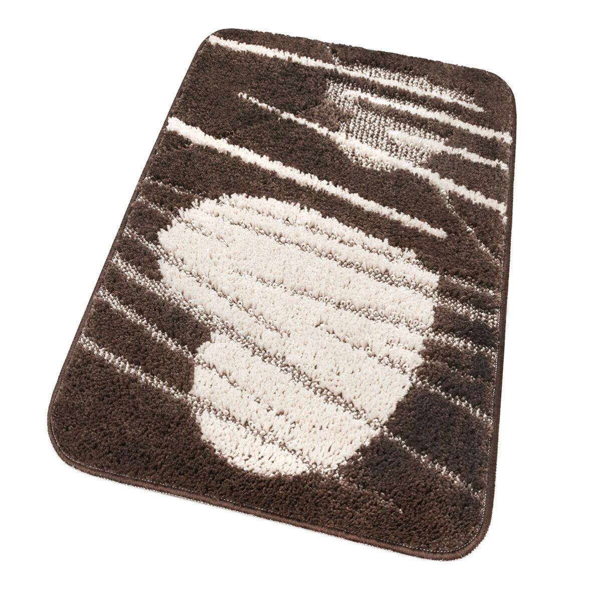 Tapis De Bain Quart De Cercle Shaggy – 100 X 45 Cm, Microfibre Absorbante – Fond Antidérapant, Lavable En Machine – Pour Douche D’angle, Salle De Bain - 5