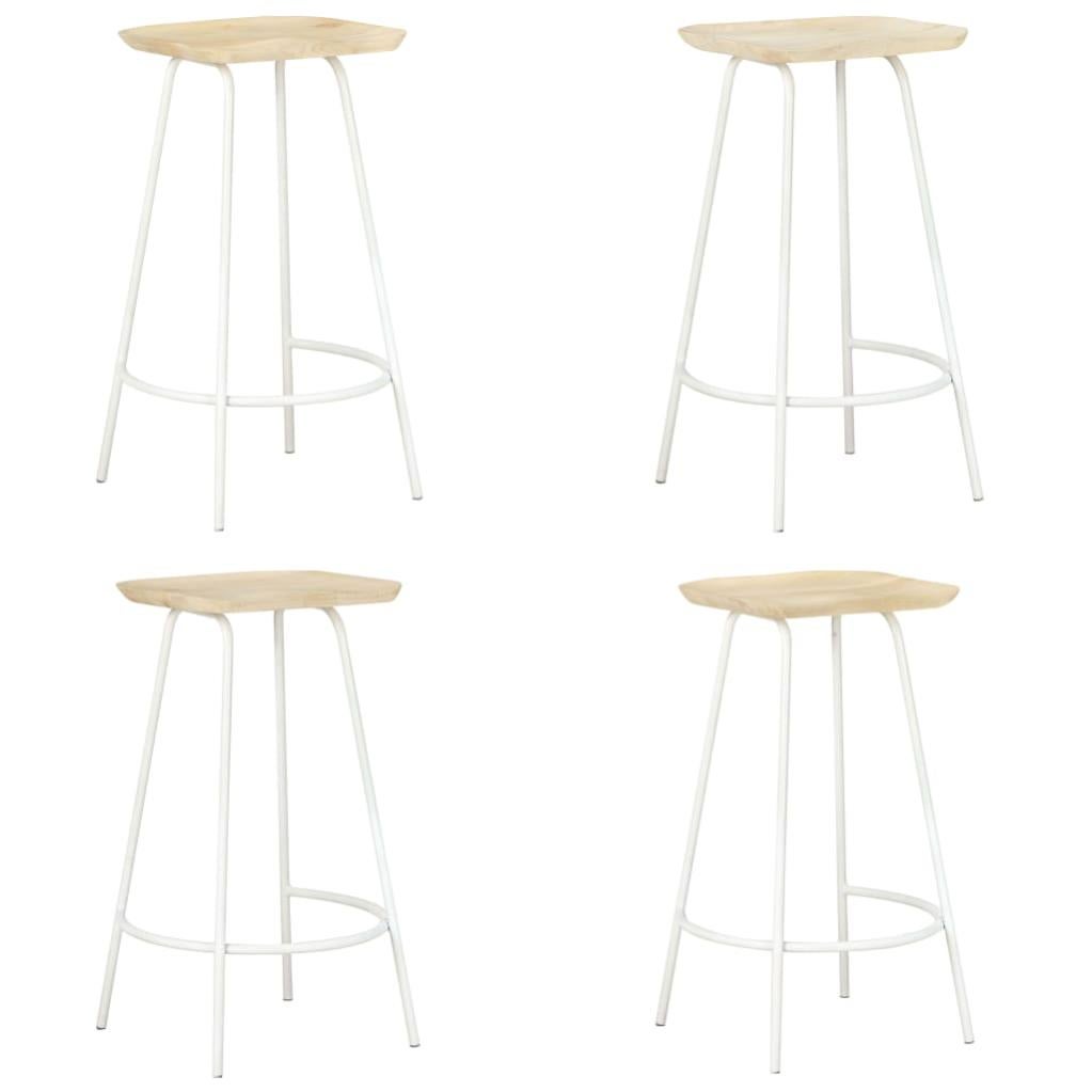 VidaXL Sgabelli Da Bar In Polyrattan Nero Con Cuscini Crema, Set Da 4 Pezzi, Con Telaio In Acciaio, Per Esterni E Interni - 3