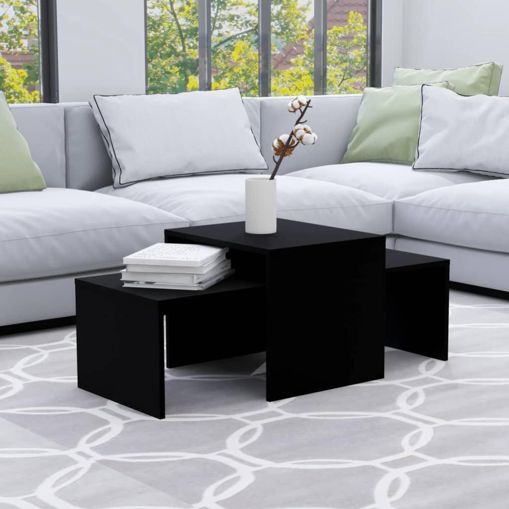 Set Di 2 Tavoli Console Con Stazione Di Ricarica, Tavolini Da