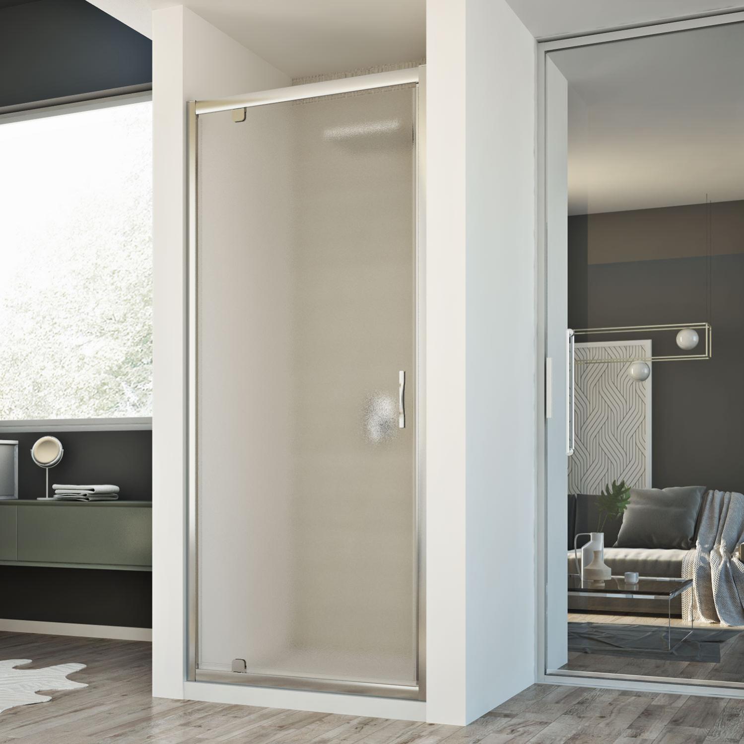 Porte Paroi Douche 100 Cm H198 Mod Cristal 1 Portes Opaque Leroy Merlin