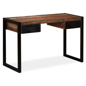 TRETO Bureau noir, brun H 75 x Larg. 50 x Long. 120 cm