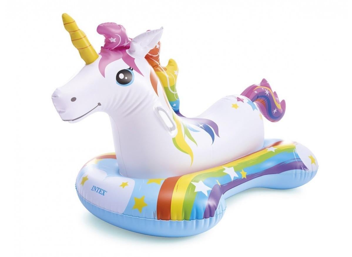 Unicornio Hinchable Con Colchoneta Para Montar - Intex