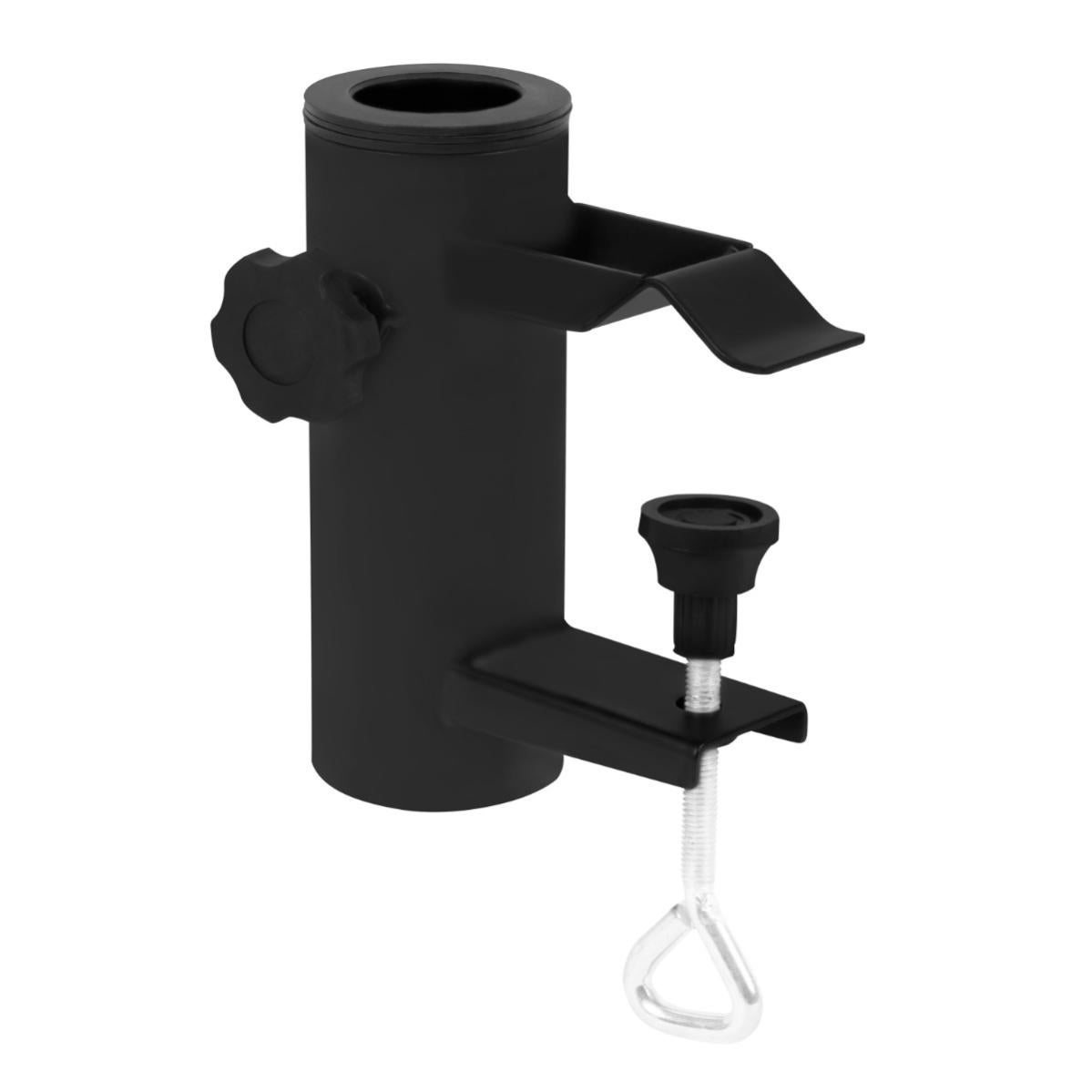 VANROUG 3 Supporti Per Ombrelli Da Patio – Nero, Acciaio Rivestito, Per Pali Da 3.8-5.1 Cm, Per Recinzione, Balcone O Cortile, Con Viti Incluse