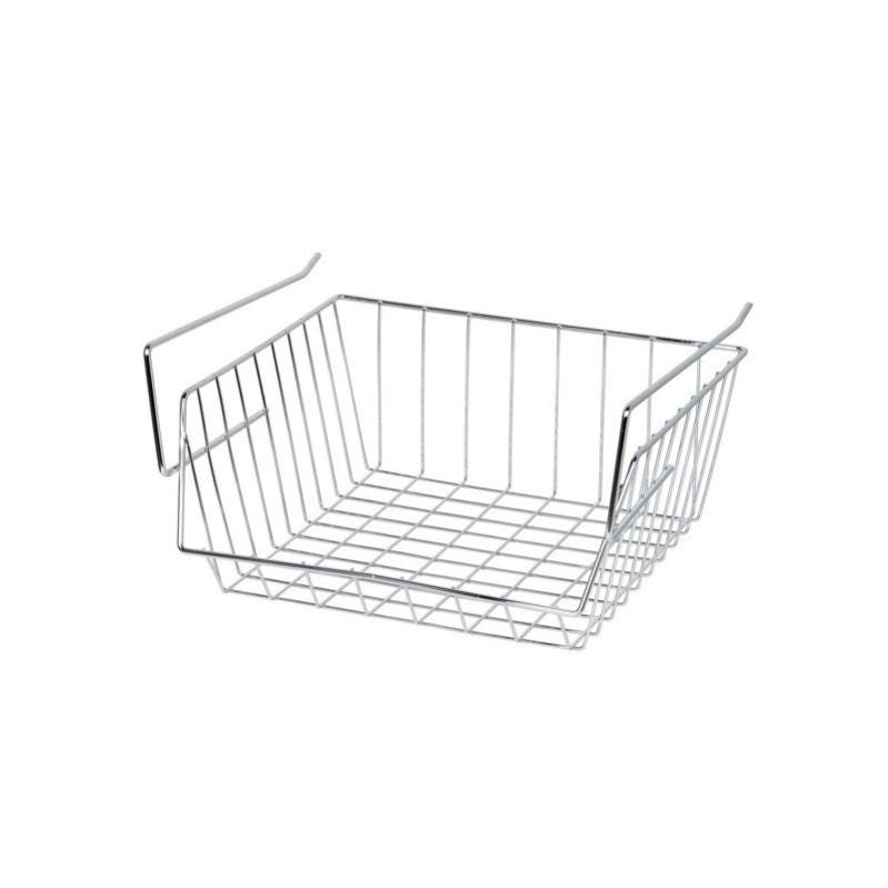 Panier De Rangement Suspendu Métal Pour Chevet - Noir, Dimensions Variables - Pour Magazines, Téléphone, Boissons - Gain De Place