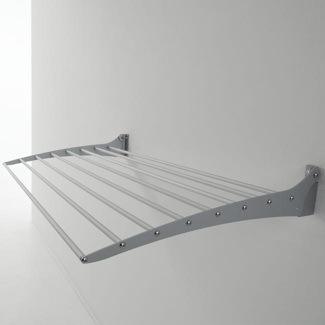 Tendedero pared, tendedero retráctil de pared para interiores y exteriores de aluminio y acero, Foxydry Fold 60, 60x50x10 | Leroy Merlin