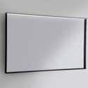 Specchio da bagno retroilluminato con cornice nera antiappannamento Specchio da bagno retroilluminato con cornice nera antiappannamento