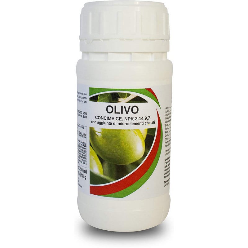 Concime liquido con azoto fosforo e potassio specifico fertilizzante per  olivo, confezione 250 ml