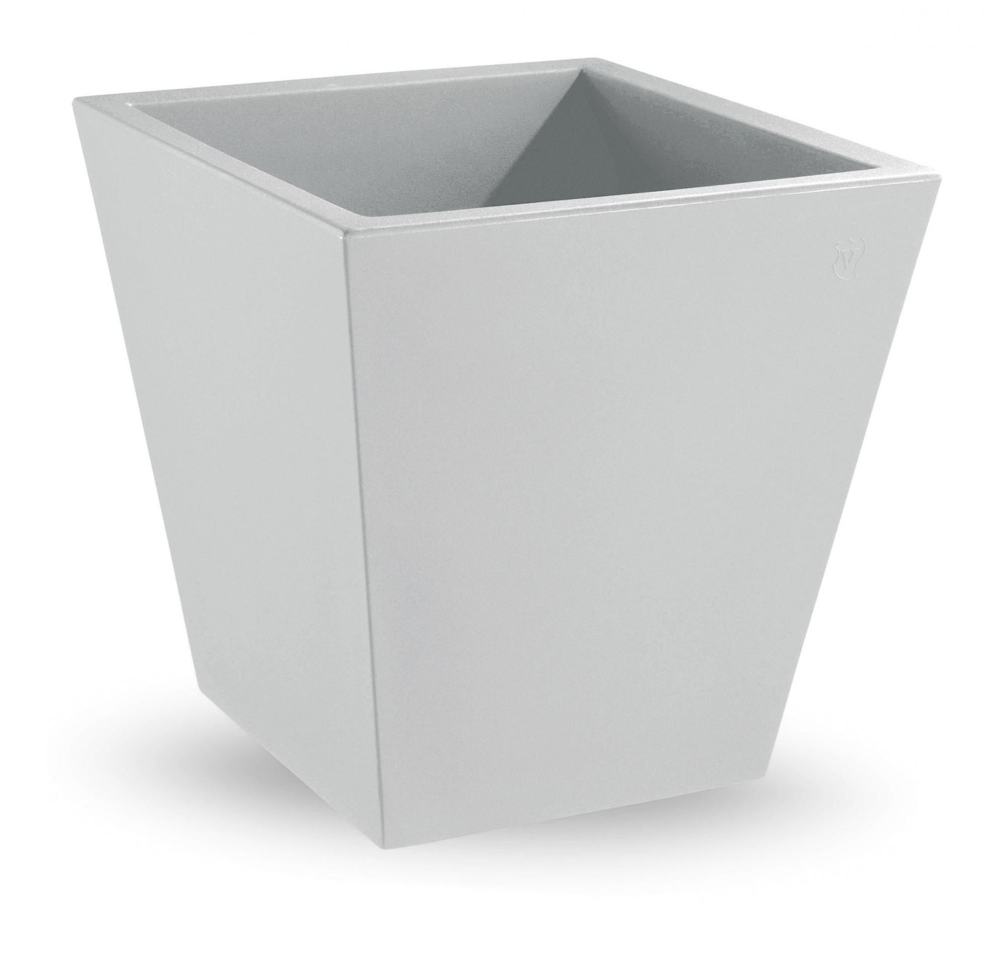 Hydrofarm Vaso Quadrato Alta Resistenza 4 Litri, 18 Cm, Bianco – Drenaggio Ottimale E Protezione Termica Per Le Radici