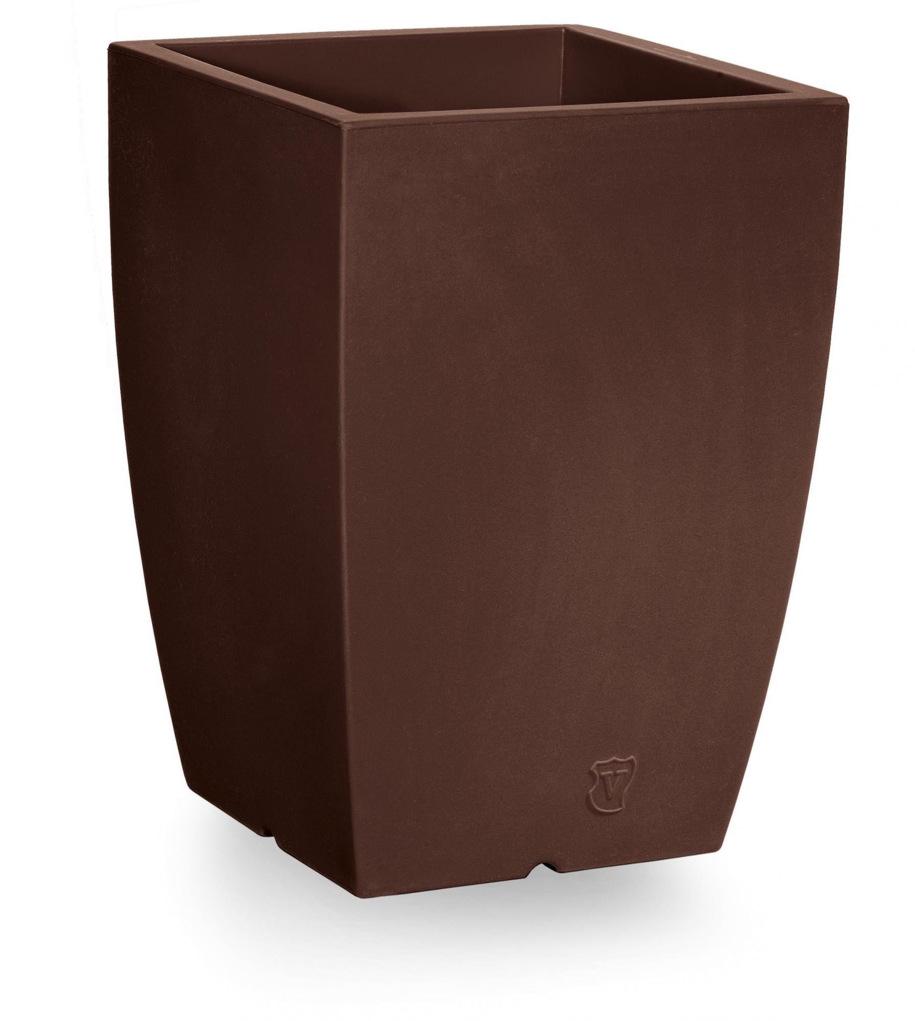 VECA Sottovaso Quadrato In Plastica Bronzo 36x36 Cm Per Vaso 38x38 – Interno/esterno