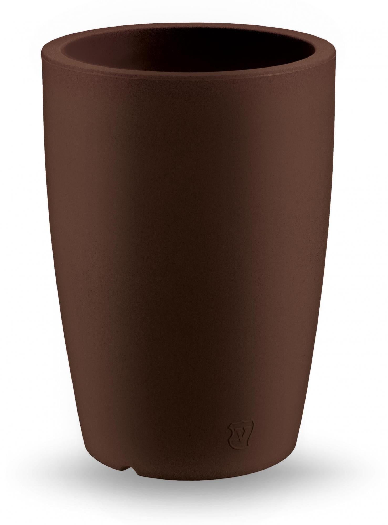 Vaso rotondo in resina Genesis h. 60 cm. Bronzo | Leroy Merlin