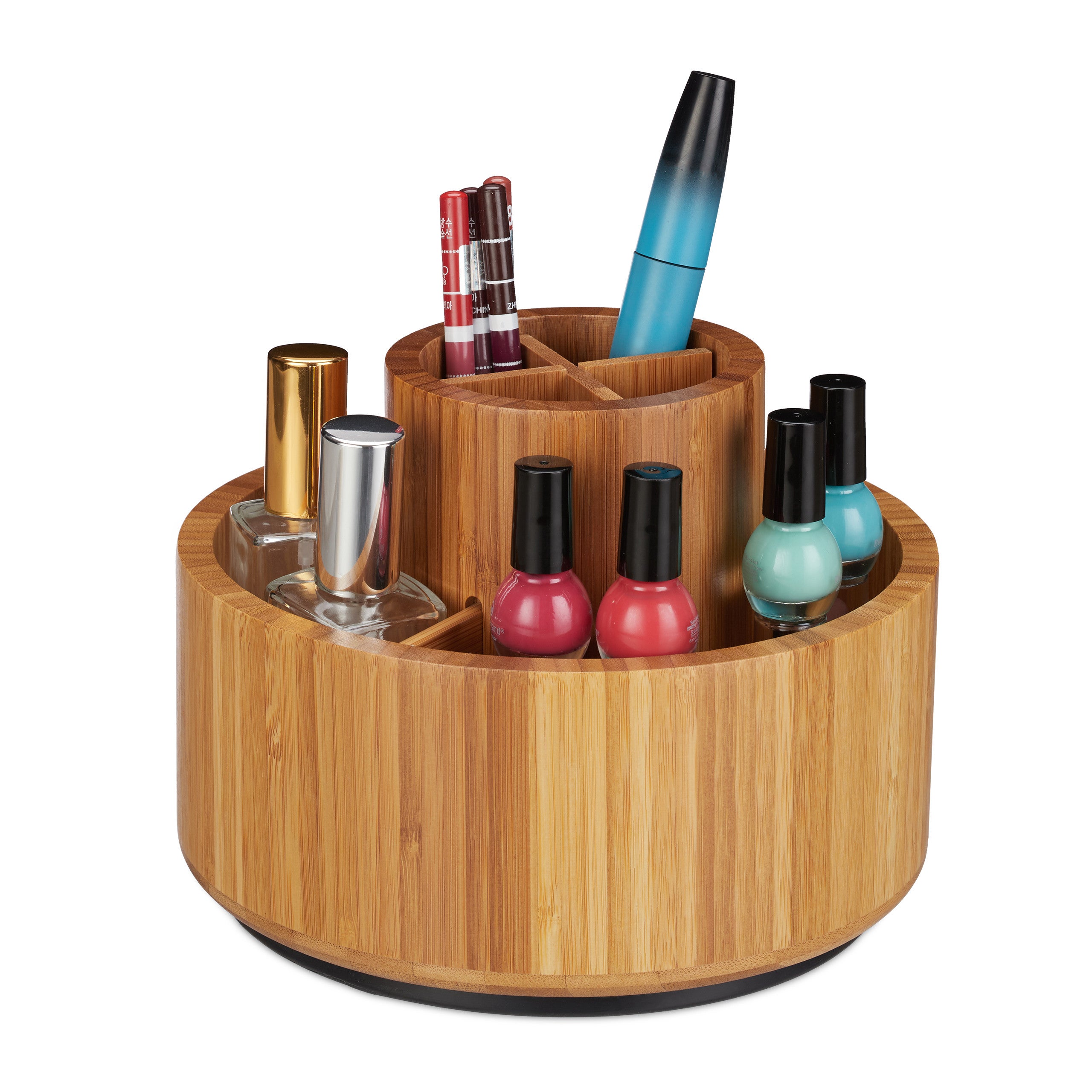 VFANDV Organisateur de Maquillagem, 360°Rangement Pinceaux Maquillage avec  Couvercle Pot Pinceaux Maquillage Rotatif 5 Compartiments Porte-Pinceau de  Maquillage pour Bainde Chambre : : Cuisine et Maison