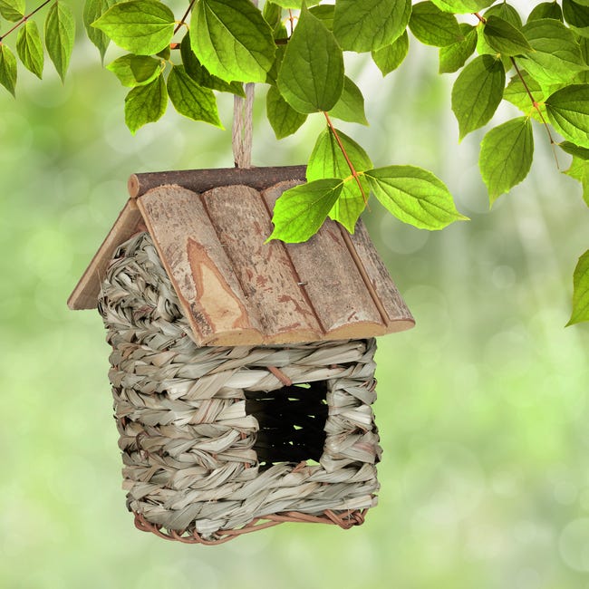 Nichoir pour oiseaux décoratif Maison oiseaux bois Abri oiseaux