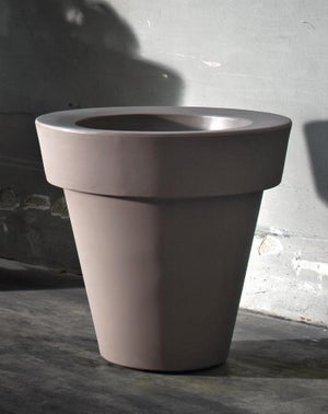 Vaso da esterno/interno in resina Liken diametro 34 - colore Tortora