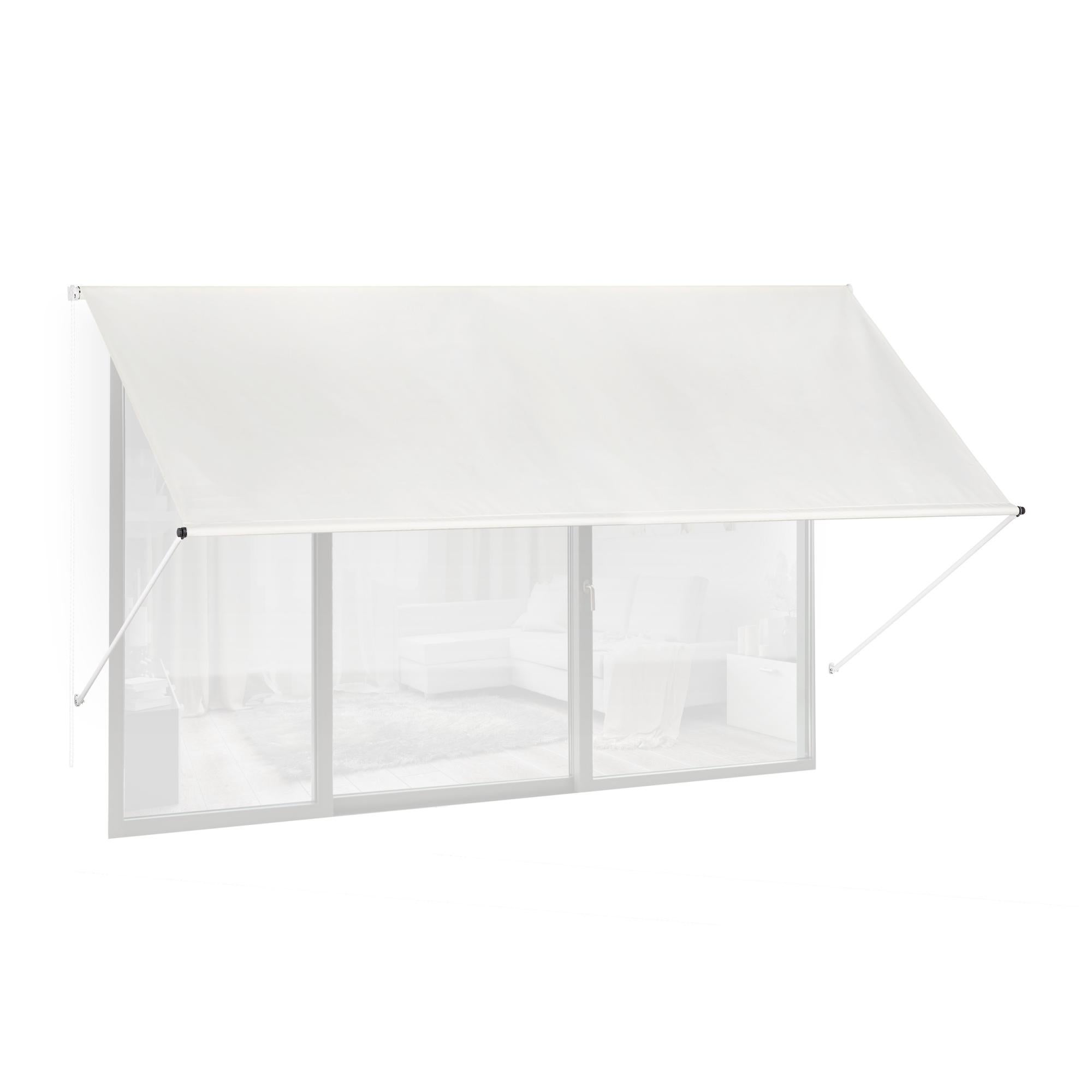 Eurotrail Parete Anteriore Universale Per Tenda Da Sole Con Finestra 384x190cm - Grigia