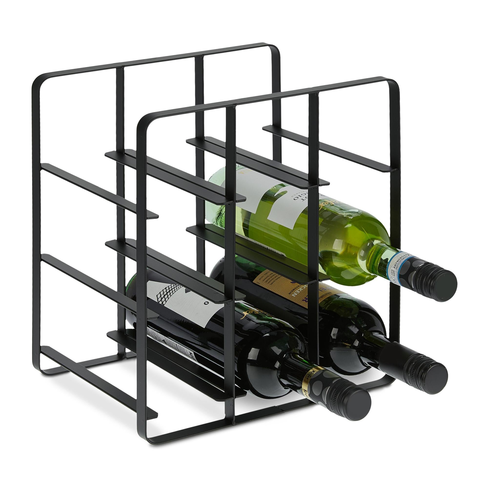 Relaxdays Cantinetta Portabottiglie In Legno Naturale: Scaffale Per 24 Bottiglie Di Vino, 54x75x24 Cm, Da Incasso