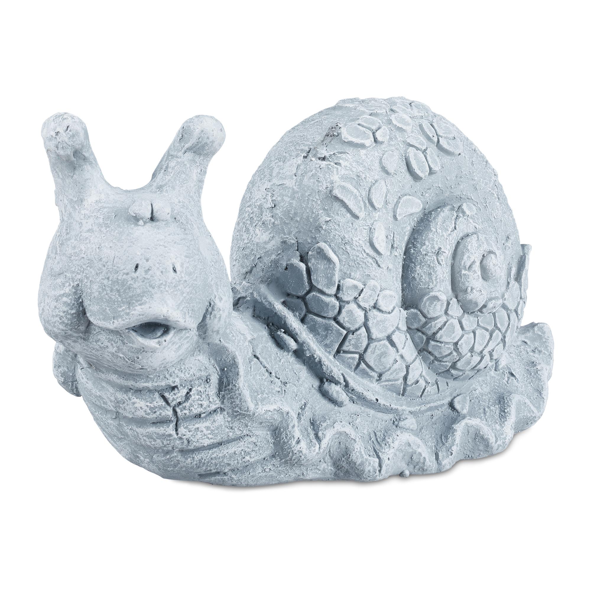 Relaxdays Escargot, figurine de jardin déco XXL, résine, 23,5 x 48 x 21cm, résistant aux