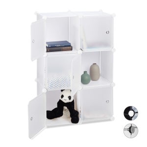 Relaxdays Étagère cubes rangement penderie armoire 11 casiers 2 tringles  plastique modulable DIY, transparent : : Cuisine et Maison