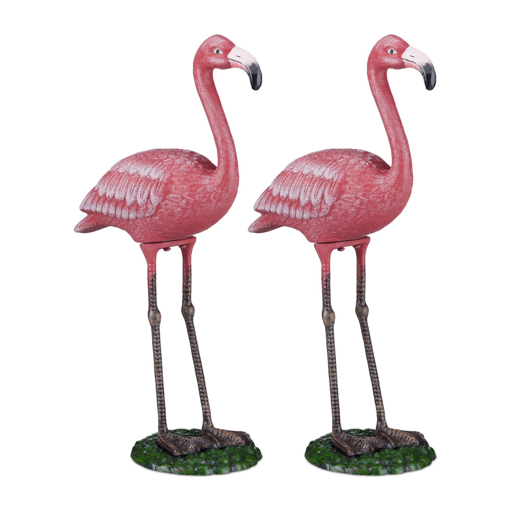 Shorayn Statua Da Giardino Fenicottero Rosa – Decorazione In Metallo Per Esterni, Alta 91,5 Cm, Resistente Alle Intemperie - 5