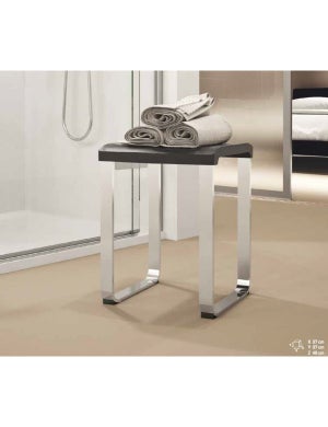 Banc salle de bain inox noir mat - Plazza - Bath Bazaar