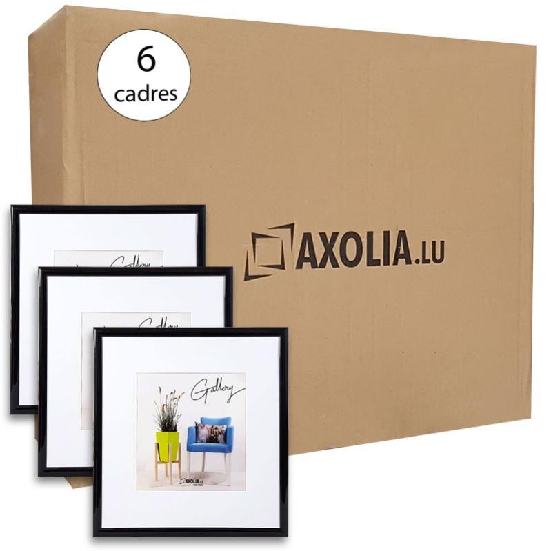 RK Cadre Photo Mural Noir Moderne 60x60 Cm - Cadre En Bois Élégant 2.1 Cm Largeur, Parfait Pour Photos, Posters Et Diplômes