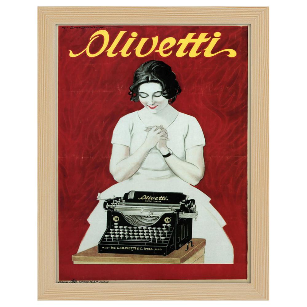 Poster Pubblicitario Olivetti Macchina da Scrivere cm. 50x70