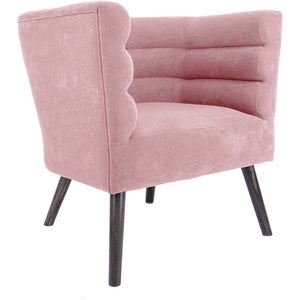 Poltroncina Imbottita per Bambini 57x42x45 cm con Poggiapiedi Rosa