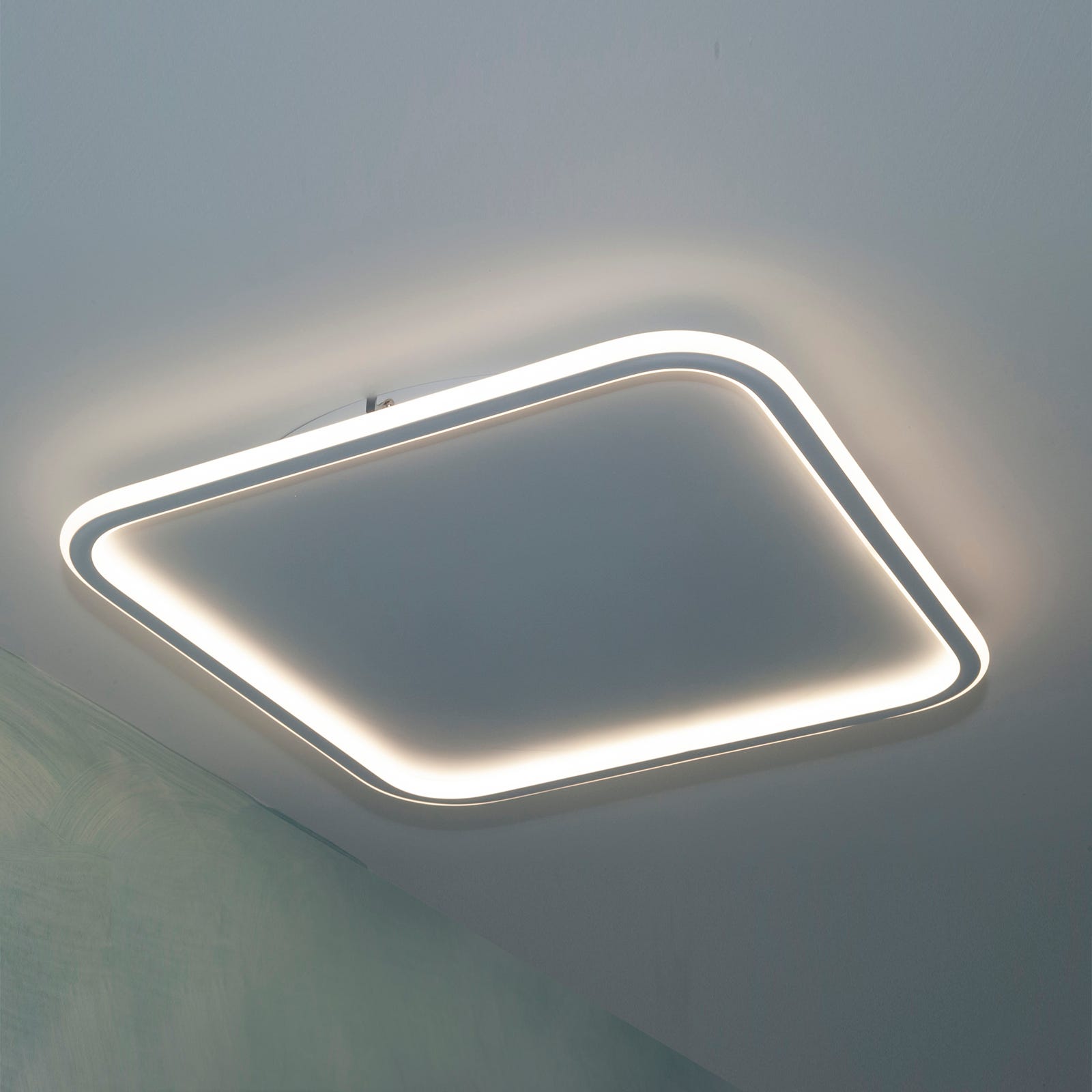 Moderna lámpara de techo LED 50W lámpara de techo con luz indirecta 2 focos  SPOT ajustables GU10 oficina 4000lm 230V 100cm LUZ 3000K