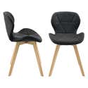 Set di 6 sedie da pranzo, sedia imbottita con finiture a borchie, gambe Set di 6 sedie da pranzo, sedia imbottita con finiture a borchie, gambe