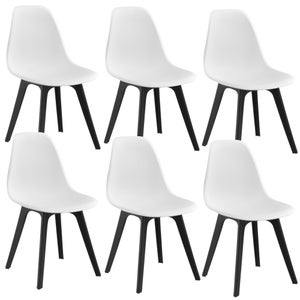 en.casa] Sedie per Sala da Pranzo Design 83 x 54 x 48 cm Set di 2 Pezzi  Plastica Nero