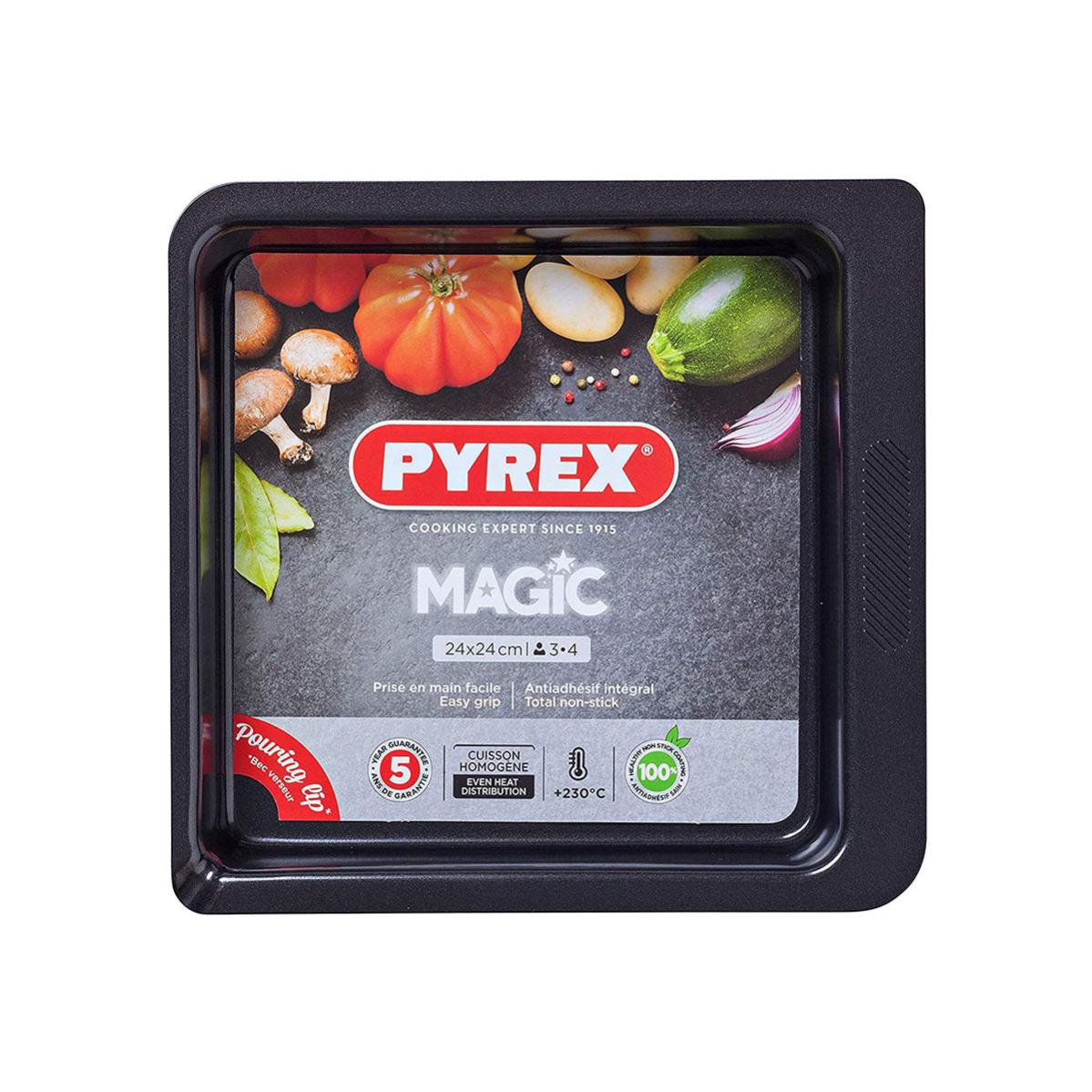 G4GADGET Teglia antiaderente per forno, 24 cm, in resistente acciaio al carbonio, facile da pulire, lavabile in lavastoviglie, perfetta per cuocere, arrostire e cucinare