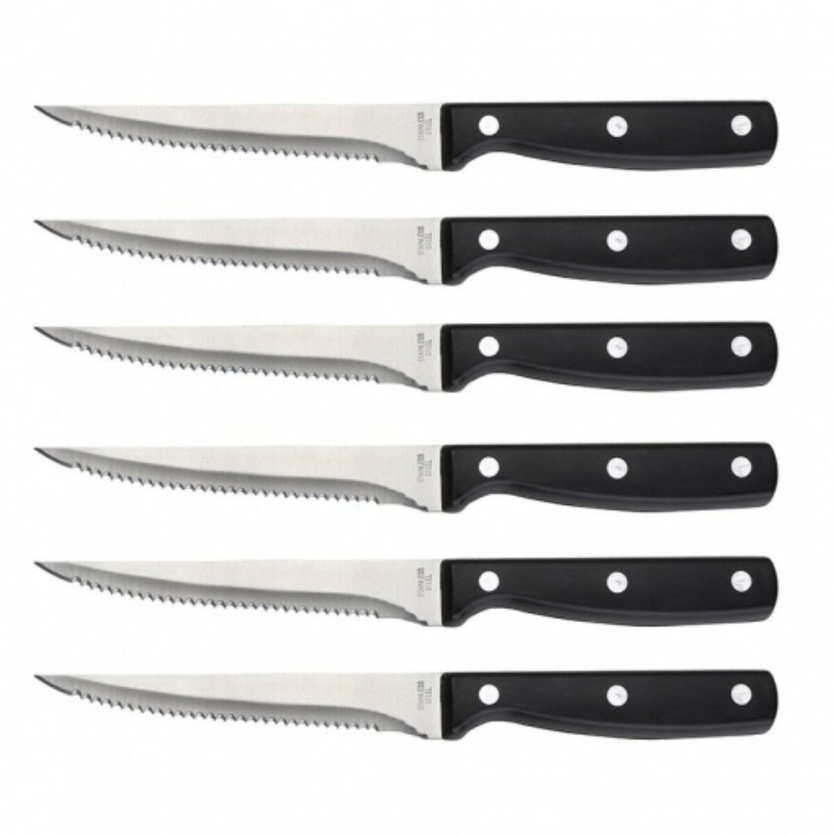 Bergner by Vissani Set 8 coltelli cucina in acciaio con ceppo girevole in  acrilico