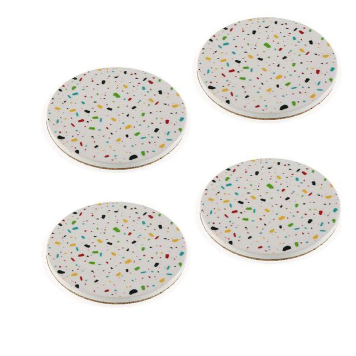 Set di sottobicchieri 4 pezzi Gocce marrone Cloruro di polivinile (PVC) | 557814.3