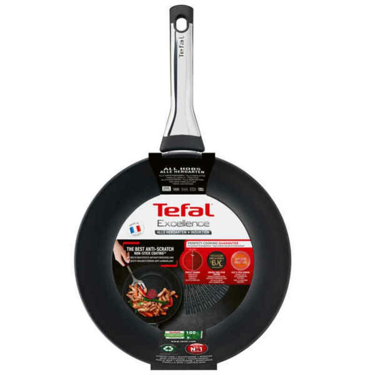 Padella Tefal Comfort Max In Acciaio Inox 28 Cm – Antiaderente Con Thermo-Spot E Base Per Induzione