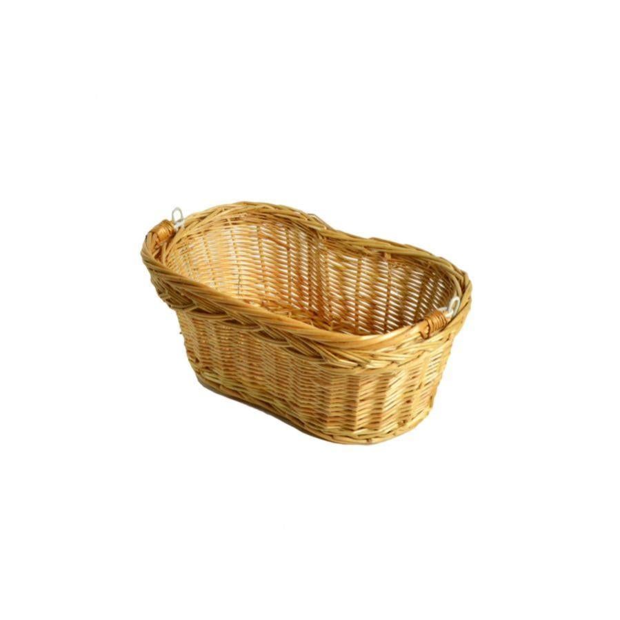 Valise Vintage En Bambou Tressé - Panier Pique-nique Fait Main - Poignée Osier