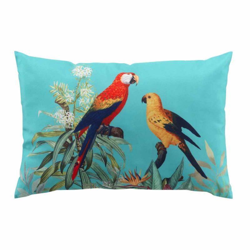 Paris Prix Coussin Déco Imprimé "safia Ii" 40x60cm Bleu Leroy Merlin