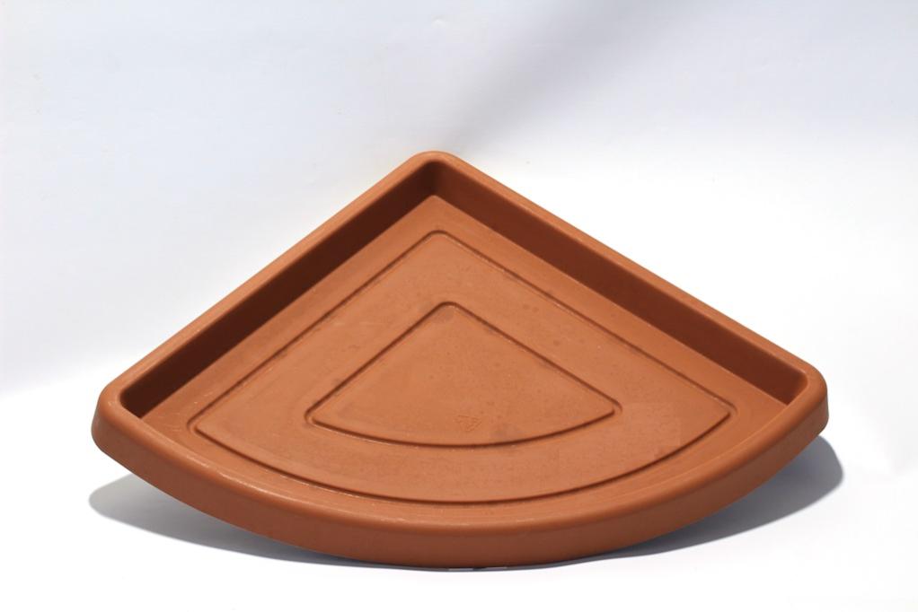 Sottovaso Valencia In Plastica Resistente, 12 Cm, Colore Antracite - Perfetto Per Interni Ed Esterni