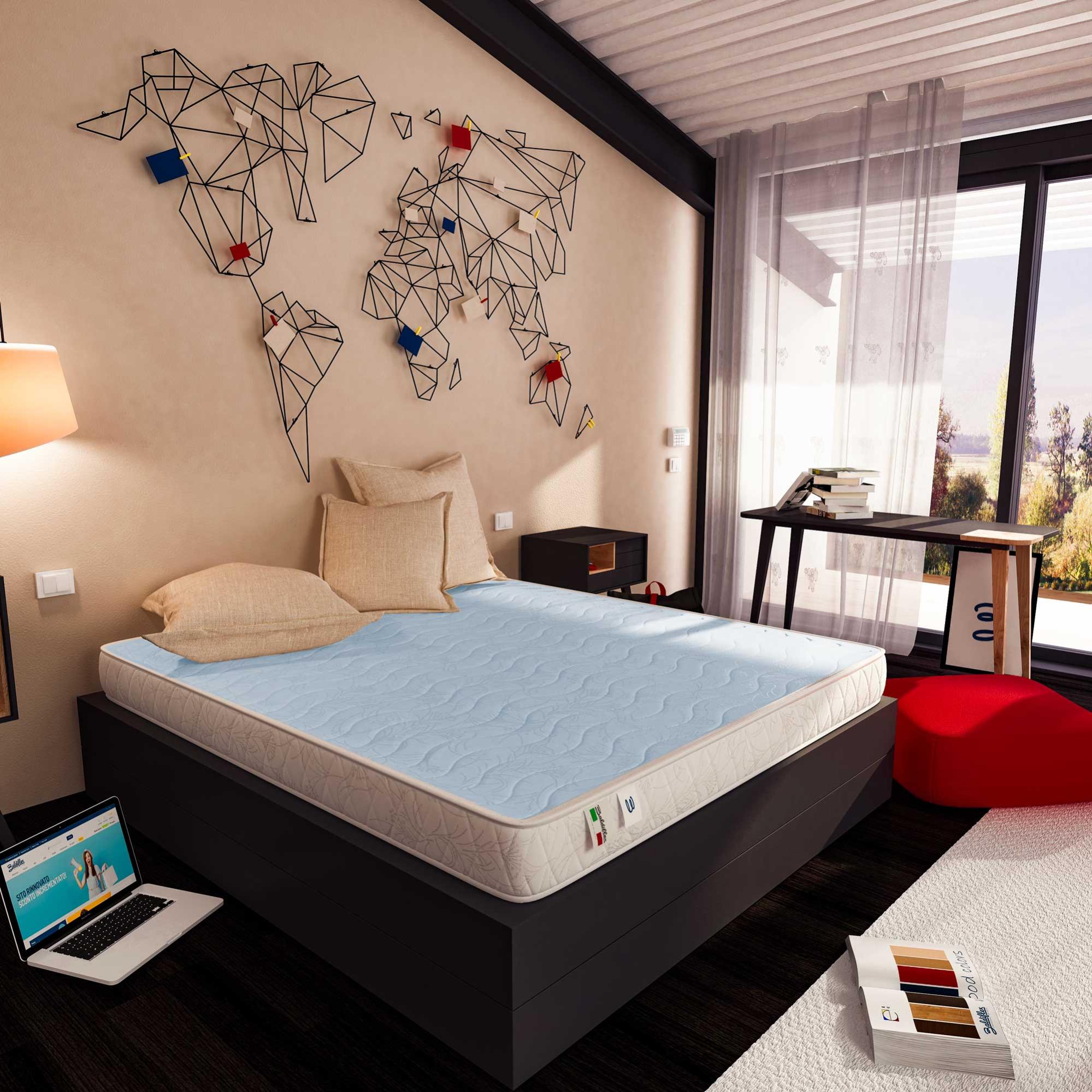 Colchón Individual Sophie, Colchón Desenfundable De Memory Foam Y Waterfoam 100 Made In Italy Antiacaros E Hipoalergenico 1294606