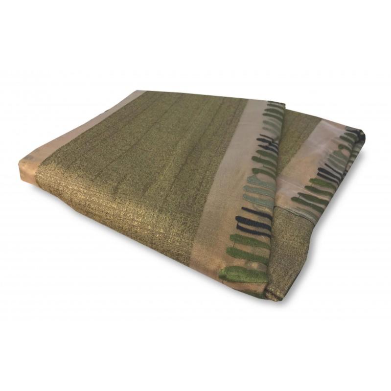 Tissu Pour Rideau Ashley Wilde 'Serene' - Rayé Brodé Style Ikat, Couleur Pierre/beige - 3 Mètres, 100% Polyester